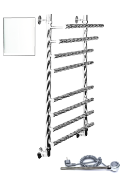 Полотенцесушитель Двин F BRAID electro 80/50 1"-3/4"-1/2" Электрический ТЭН справа К эл, Белый (4627