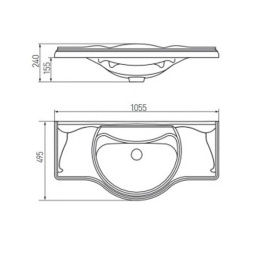 Фото Раковина 105 см Roca America (327205000) белый