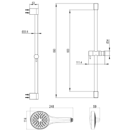 Душевой гарнитур Villeroy&Boch Embrace (TVS1086000161) хром