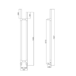 Фото Водяной полотенцесушитель Margaroli Arcobaleno 417SXCR 1537х187 мм, хром