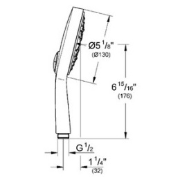 Ручной душ Grohe Power & Soul Cosmo 27663000