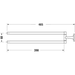 Фото Полотенцедержатель Duravit Starck T 0099411000, хром