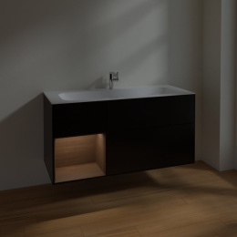 Villeroy Boch Finion F060GNPD Тумба под раковину 1196х498 мм (walnut veneer/black matt)