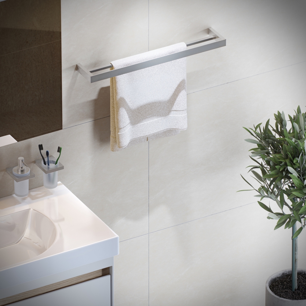 Фото Полотенцедержатель двойной Timo Petruma 15256/13 никель