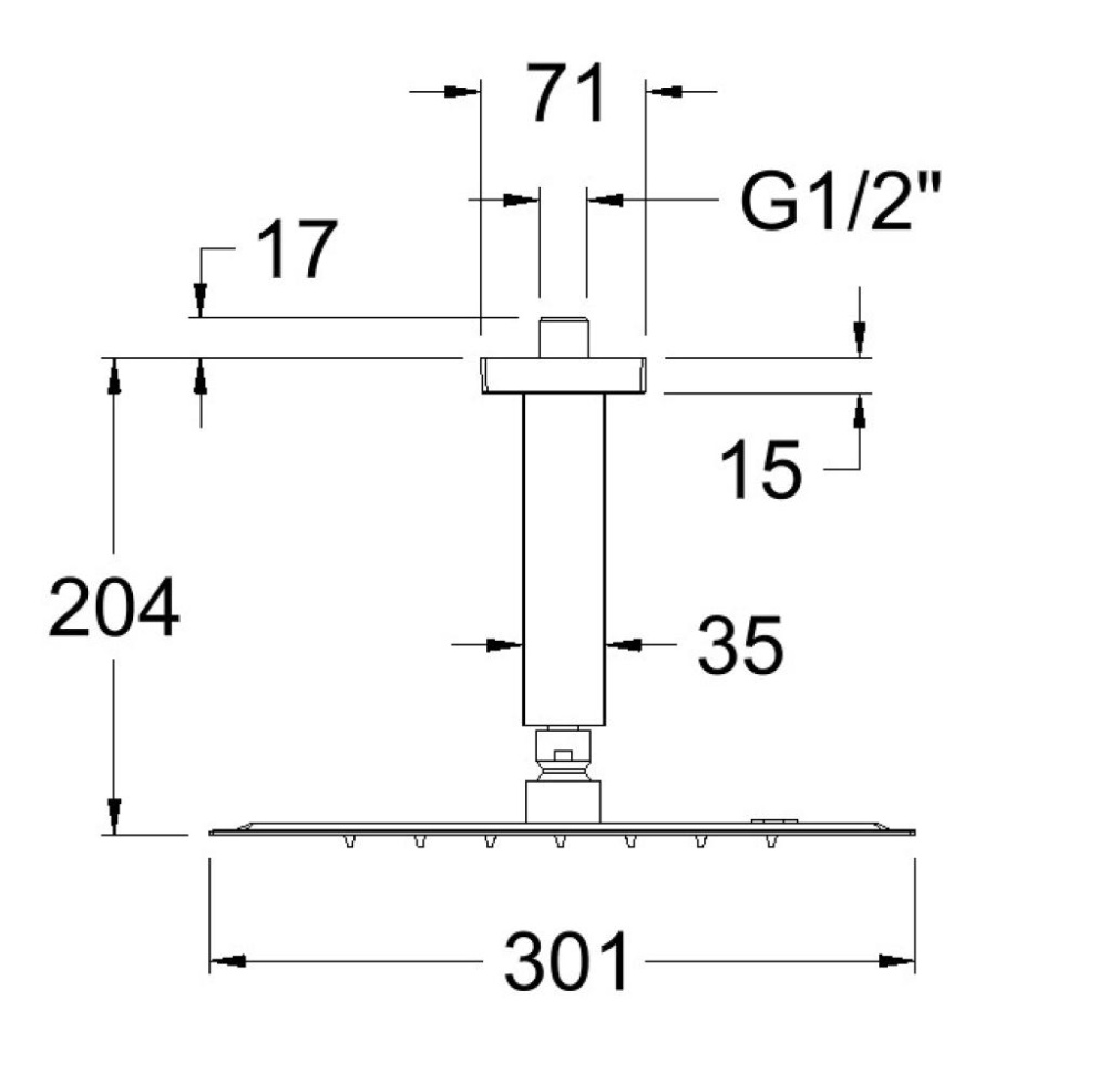 Фото Тропический душ настенный RamonSoler HYDROTHERAPY BVK02RK300CUC