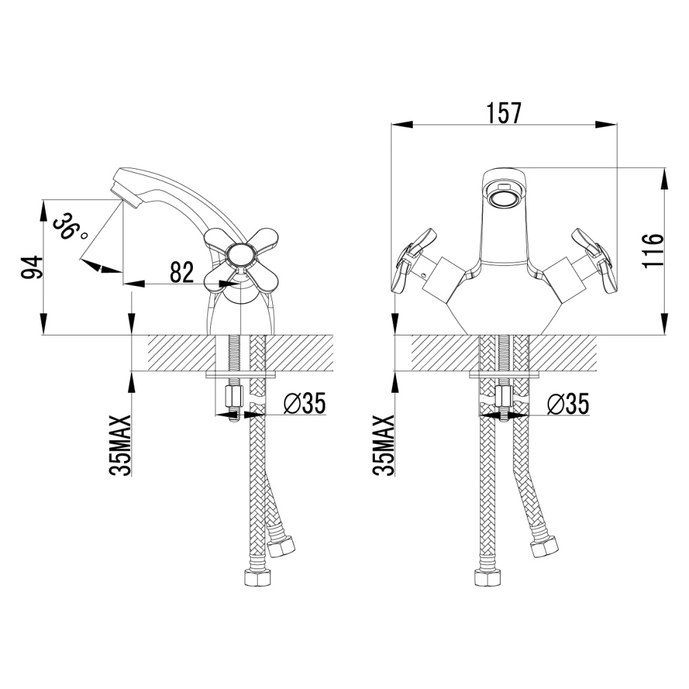 Смеситель для раковины Lemark Partner (LM6546C) хром