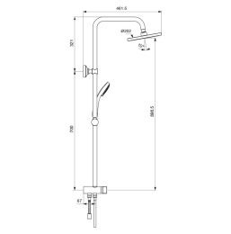 Фото Душевая система Vidima Balance SH (BA274AA) хром