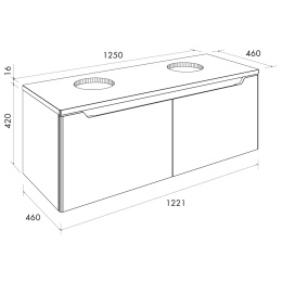 Тумба подвесная Dreja Laguna (99.0101) 62 см