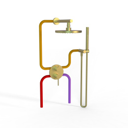 Фото Комплект на 2 потребителя Paini Cox 78PJSET26911SH золото