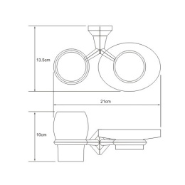 Держатель стакана и мыльницы WasserKRAFT Aller K-1126 Хром