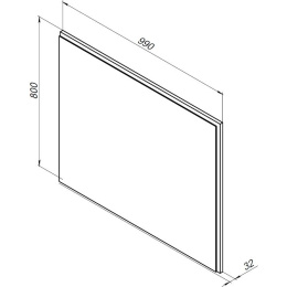 Зеркало Aquanet Nova Lite 100 00242622 белый LED