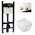 KIT VSCR 7317 Slim P4 Комплект инсталляции 4 в 1, WINNER S BLOCK VS0853202, унитаз DREAM 7317, крышк