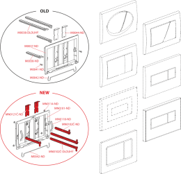 Клавиша смыва AlcaPlast (M278) черный
