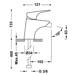 Фото Смеситель для биде Tres Canigo 21712001