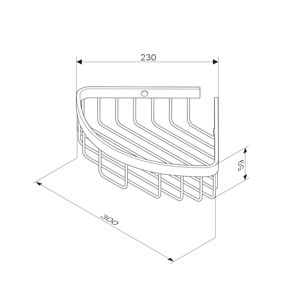 Корзина для душа Am.Pm Sense L (A7452100) хром