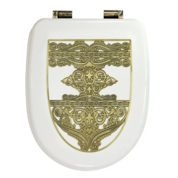 Фото Migliore Gianeta 27917 Крышка/сиденье унитазa, белый с метал. декором "узор"/бронза