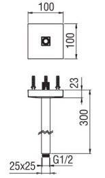 NOBILI AD138/51CR Кронштейн для верхнего душа (хром)