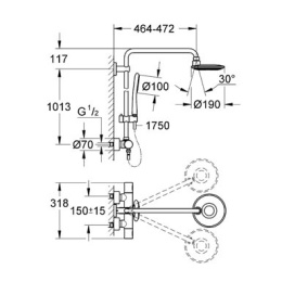 Душевая система Grohe Rainshower Icon (27435000) хром