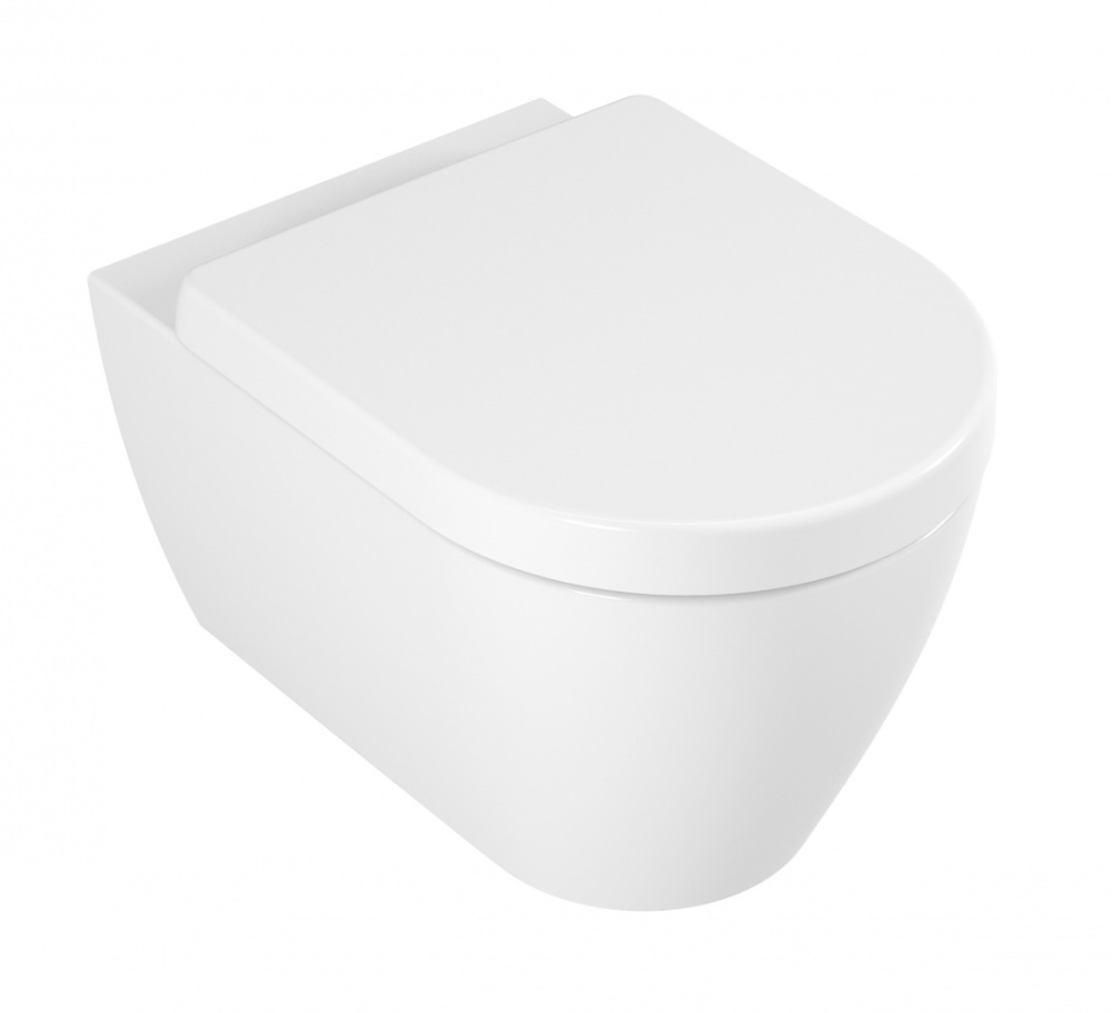 Подвесной унитаз Serel Sapphire SP26 35.5 x 52 x 34 см сиденье, Soft Close, белый