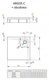 Акриловый поддон для душа Radaway Argos C 80x80x15 белый 4ACN88-02
