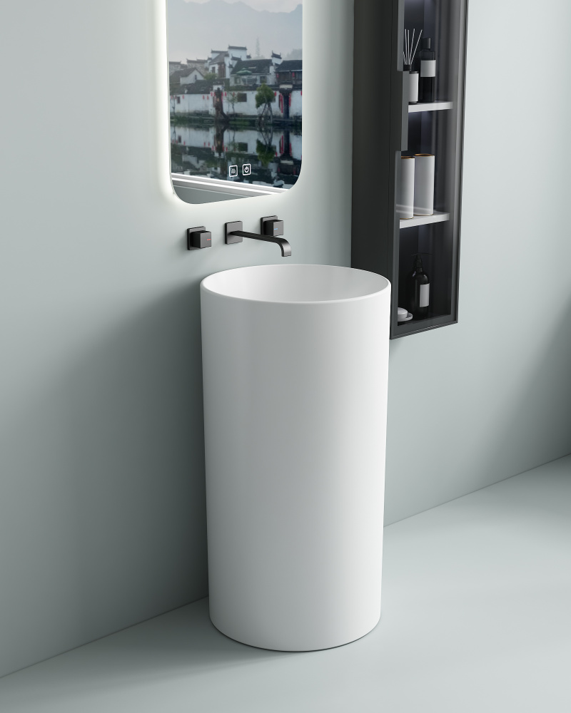 Фото Раковина напольная SantiLine (SL-4014) белый