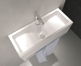 Раковина c панелью 50 см 1MarKa Tiny (У84219) Polytitan (полимерная керамика)