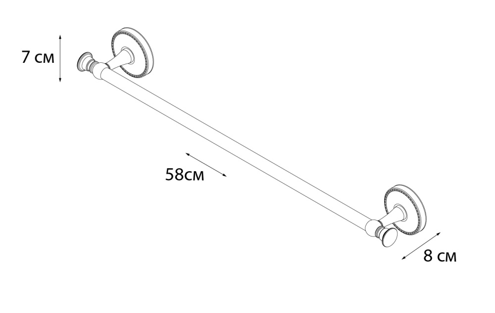 Фото Полотенцедержатель FIXSEN ADELE трубчатый (FX-55001)