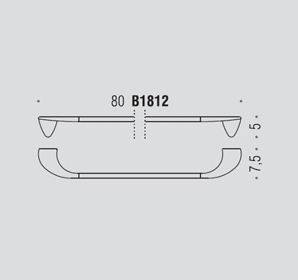 Colombo Design KHALA B1812 Полотенцедержатель 80 см (хром)