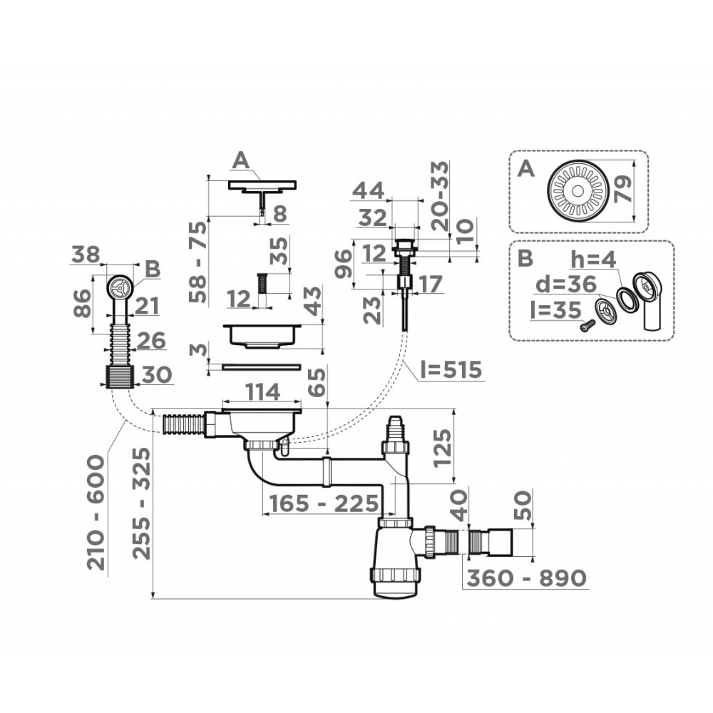 Арматура Omoikiri WK-1CL-R-AB022 (4956615)