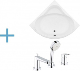 Акриловая ванна 140x140 Aquanet (00242283), Четверть круга