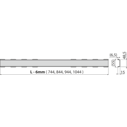 Решетка для лотков AlcaPlast SOLID-1050M нержавеющая сталь-мат