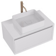 Тумба под раковину Dreja W 125 99.9400 подвесная Белый глянец