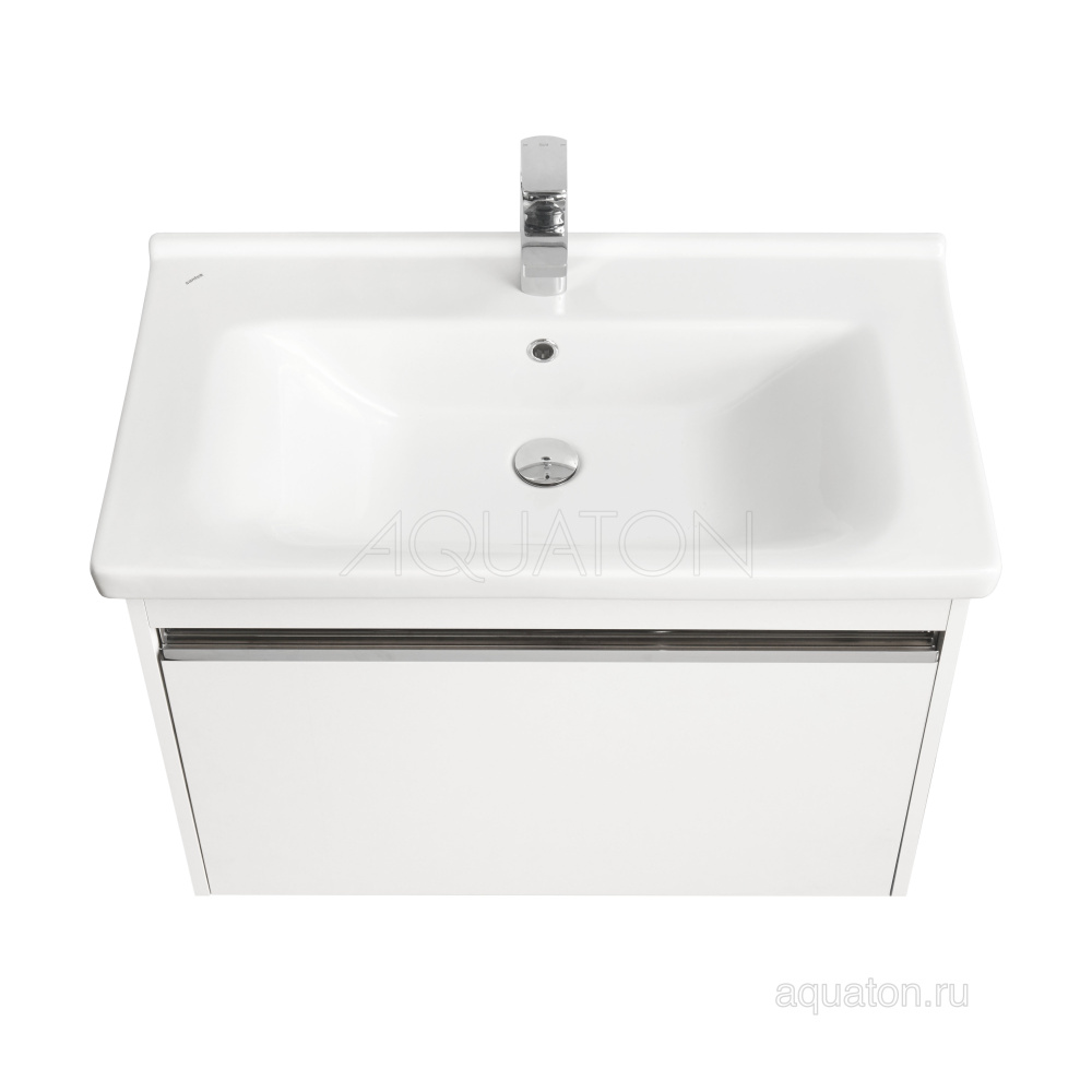 Тумба под раковину Aquaton Капри 80 белый глянец 1A230201KP010