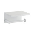 Держатель туалетной бумаги Boheme Uno (10971-MW) с полочкой, белый матовый