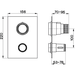Термостат для ванны Cisal Less LS01850321, хром