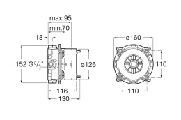 Фото Внутренний механизм смесителя Roca (525869403)