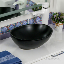 MELANA Раковина MLN-7138MB (матовая черная)