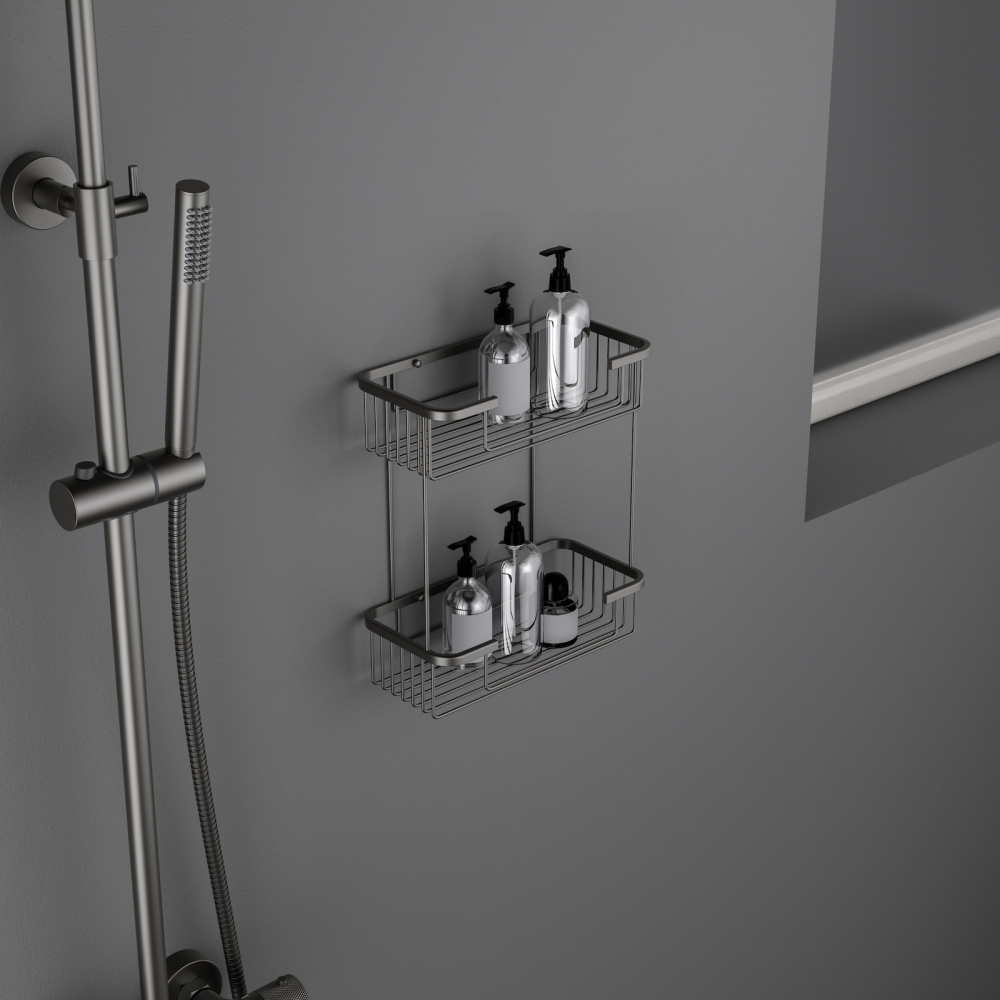 Фото Полка двойная Timo Saona 13083/18 черное золото