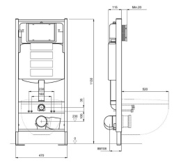 Фото Инсталляция для унитаза Aquatek (INS-0000013), цвет синий