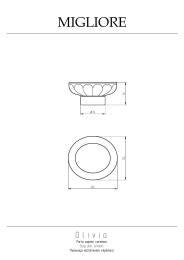 Фото Migliore Olivia 17447 Mыльница настольная, керамика белая, золото