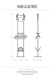 Фото Migliore Cristalia 16785 Стойка высокая H175 см, бронза SWAROVSKI