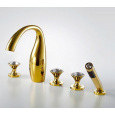 Встраиваемый смеситель Bravat SWAN  (F54287 G) GOLD на 5 отверстий