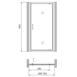 Душевая дверь Gemy Sunny Bay S28130