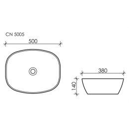 Накладная раковина Ceramica Nova ELEMENT CN5005