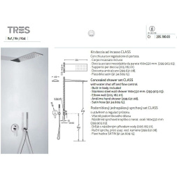 Фото Душевая система Tres Class (20518003) хром