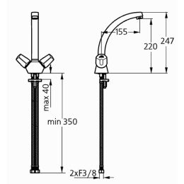 Смеситель Ideal Standard Euroflow New B1906AA для кухни