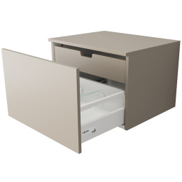 Velvex UNIQUE UNIT tpUNI.60.H40.Y.VY-215 Тумба подвесная выс. 40, выдв. ящик, внутр. ящик, бежевый ш