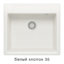Кухонная мойка POLYGRAN Argo-560 (ARGO-560 №36 (Белый Хлопок))