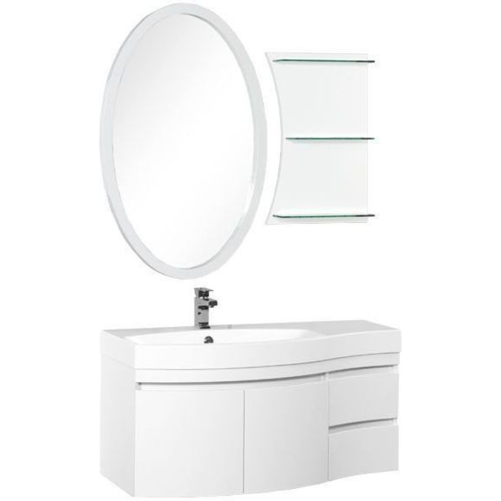 Мебель для ванной Aquanet Опера 115 L белый (2 дверцы 2 ящика)
