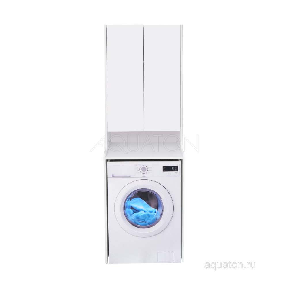 Фото Шкафчик Aquaton Лондри белый, для стиральной машины 1A260503LH010